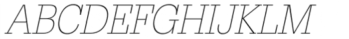Glypha Pro 35 Thin Oblique Font UPPERCASE