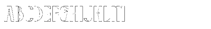 Glyphco Inline Font UPPERCASE