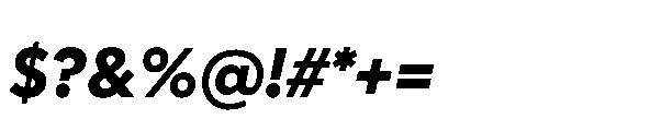 Glyphic Sans Bold italic Font OTHER CHARS