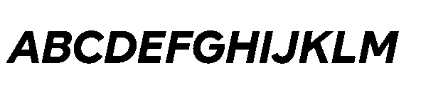 Glyphic Sans Bold italic Font UPPERCASE