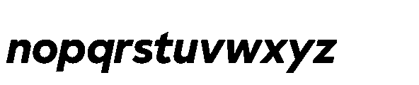 Glyphic Sans Bold italic Font LOWERCASE