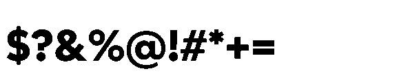 Glyphic Sans Bold Font OTHER CHARS