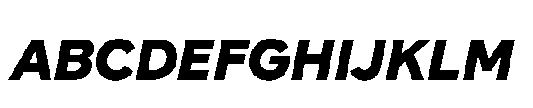 Glyphic Sans Extrabold italic Font UPPERCASE