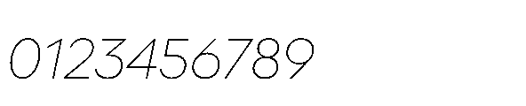 Glyphic Sans Extralight italic Font OTHER CHARS