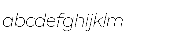Glyphic Sans Extralight italic FONT