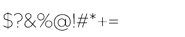Glyphic Sans Extralight Font OTHER CHARS