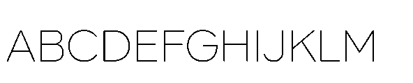 Glyphic Sans Extralight Font UPPERCASE