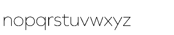 Glyphic Sans Extralight Font LOWERCASE