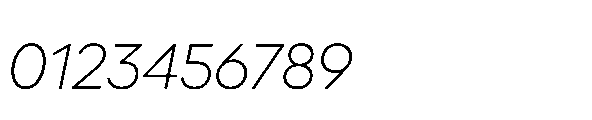 Glyphic Sans Light italic Font OTHER CHARS