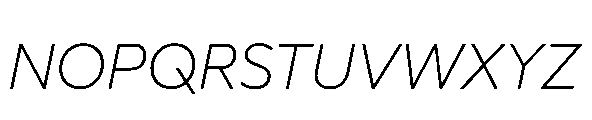 Glyphic Sans Light italic Font UPPERCASE