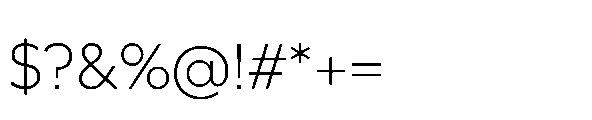 Glyphic Sans Light Font OTHER CHARS