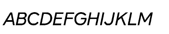 Glyphic Sans Medium italic Font UPPERCASE