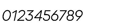 Glyphic Sans Regular italic Font OTHER CHARS