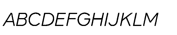 Glyphic Sans Regular italic Font UPPERCASE