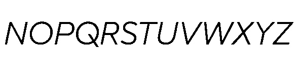 Glyphic Sans Regular italic Font UPPERCASE