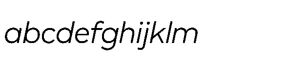 Glyphic Sans Regular italic FONT