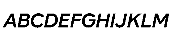 Glyphic Sans Semibold italic Font UPPERCASE