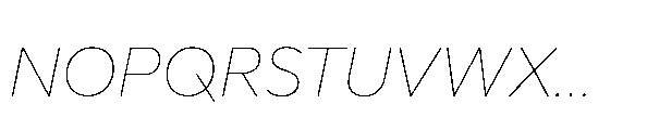 Glyphic Sans Thin italic Font UPPERCASE