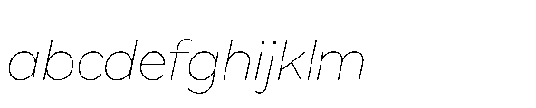 Glyphic Sans Thin italic FONT