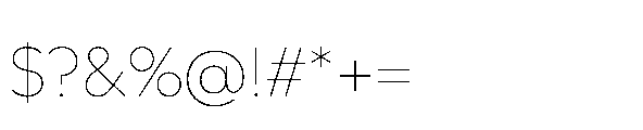 Glyphic Sans Thin Font OTHER CHARS