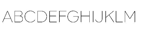 Glyphic Sans Thin Font UPPERCASE
