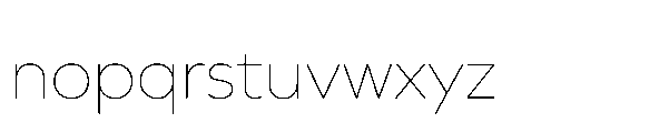 Glyphic Sans Thin Font LOWERCASE