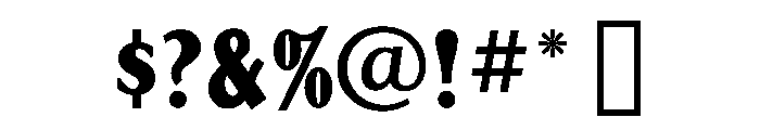 GlobeGothic CondensedBold Font OTHER CHARS