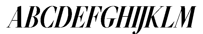 GlossyDisplay BoldCondensedItalic Font UPPERCASE