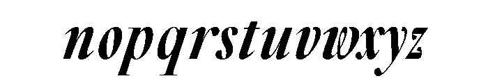 GlossyDisplay BoldCondensedItalic Font LOWERCASE