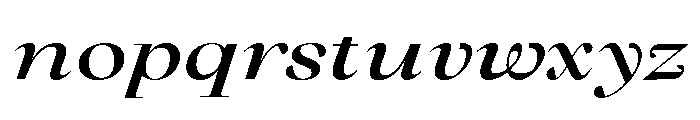GlossyDisplay BoldExtendedItalic Font LOWERCASE