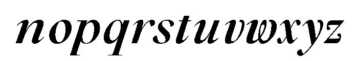 GlossyDisplay BoldItalic Font LOWERCASE