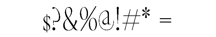 GlossyDisplay LightCondensed Font OTHER CHARS