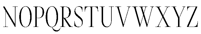 GlossyDisplay LightCondensed Font UPPERCASE