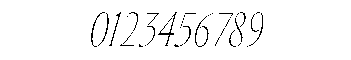 GlossyDisplay LightCondensedItalic Font OTHER CHARS