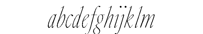 GlossyDisplay LightCondensedItalic FONT