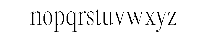 GlossyDisplay LightCondensed Font LOWERCASE