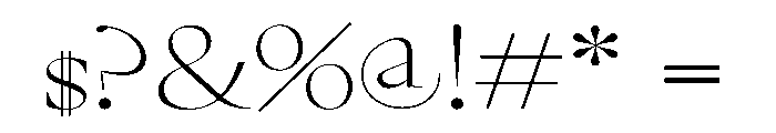 GlossyDisplay LightExtended Font OTHER CHARS