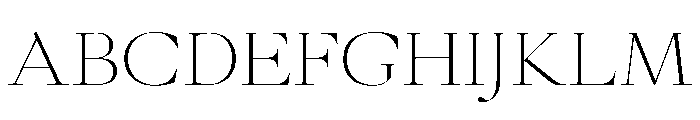 GlossyDisplay LightExtended Font UPPERCASE