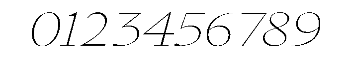 GlossyDisplay LightExtendedItalic Font OTHER CHARS