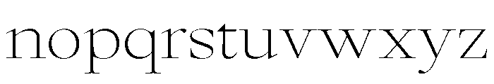 GlossyDisplay LightExtended Font LOWERCASE