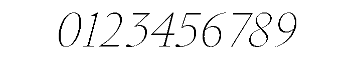 GlossyDisplay LightItalic Font OTHER CHARS