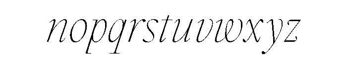 GlossyDisplay LightItalic Font LOWERCASE