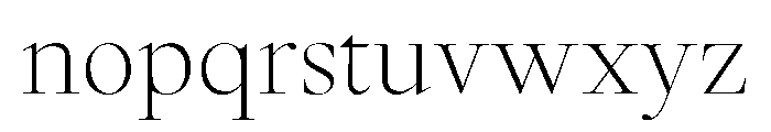 GlossyDisplay Light Font LOWERCASE