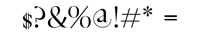 GlossyDisplay Regular Font OTHER CHARS