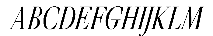 GlossyDisplay RegularCondensedItalic Font UPPERCASE