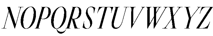 GlossyDisplay RegularCondensedItalic Font UPPERCASE