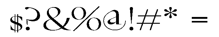 GlossyDisplay RegularExtended Font OTHER CHARS