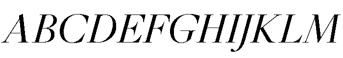 GlossyDisplay RegularItalic Font UPPERCASE