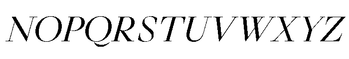 GlossyDisplay RegularItalic Font UPPERCASE