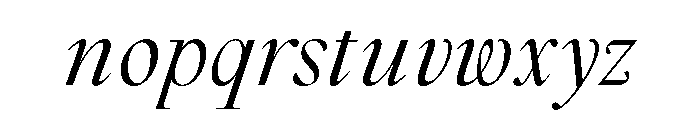 GlossyDisplay RegularItalic Font LOWERCASE